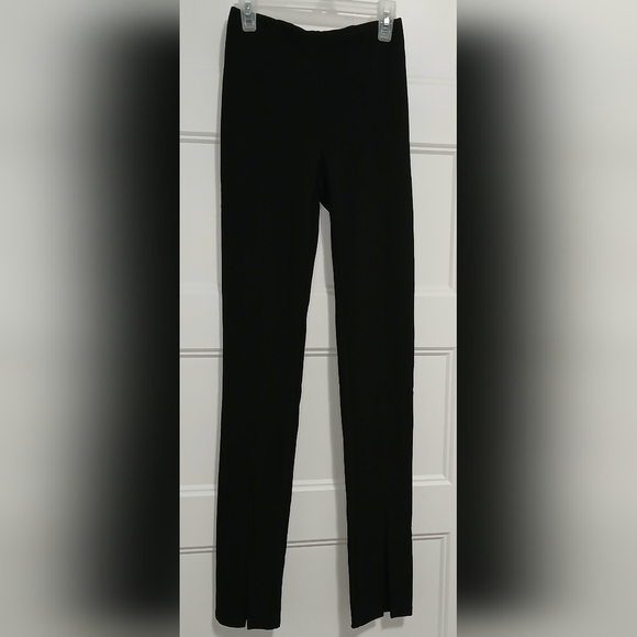 🛍 Adika Luxe Front-Slit Pants Black Sz: XS NWT - Picture 3 of 9